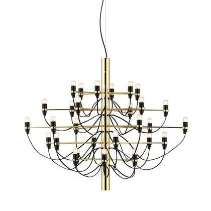 2097|30 by Gino Sarfatti kroonluchter Ø88 transparant messing