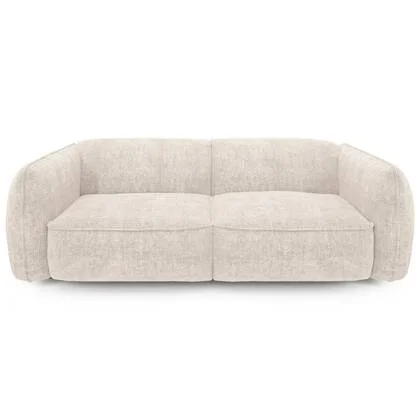 4-zits crèmekleurige fluwelen bank