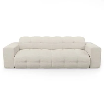 4-zitsbank bouclette crème 230cm