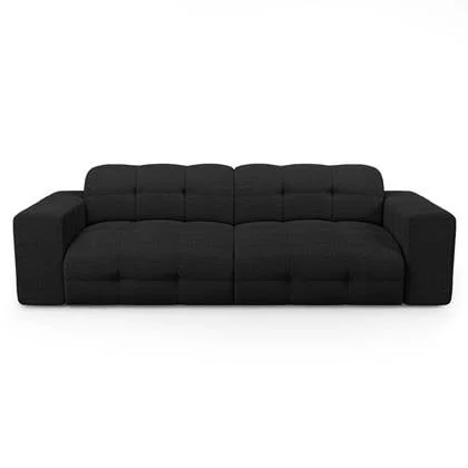 4-zitsbank bouclette donker antraciet 230cm