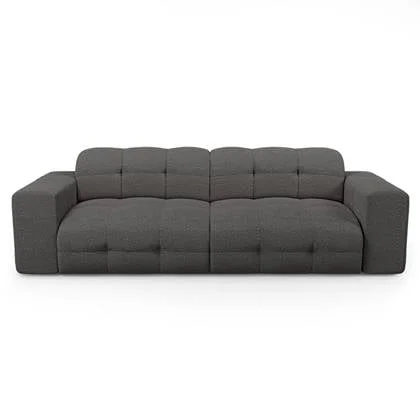 4-zitsbank bouclette grafiet grijs 230cm