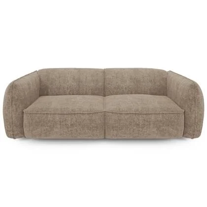 4-zitsbank in taupe geweven fluweel