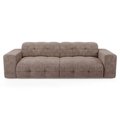 4-zitsbank in taupe reliëfffluweel