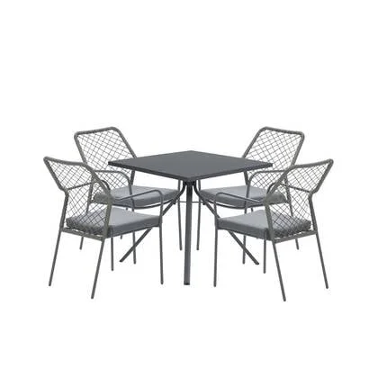 5-delige tuinset Dido stoel mosgroen -Rimini tafel- Garden Impressions