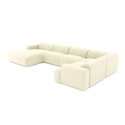 7-zits panoramabank links crème ribfluweel