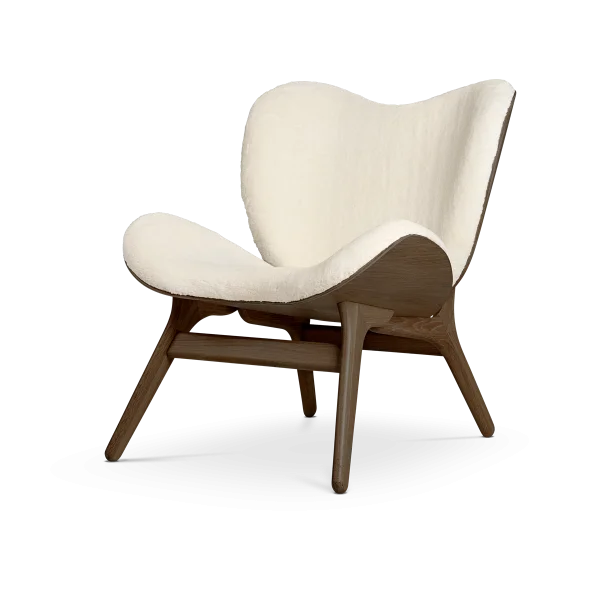 A Conversation Piece houten fauteuil donker eiken - Teddy White