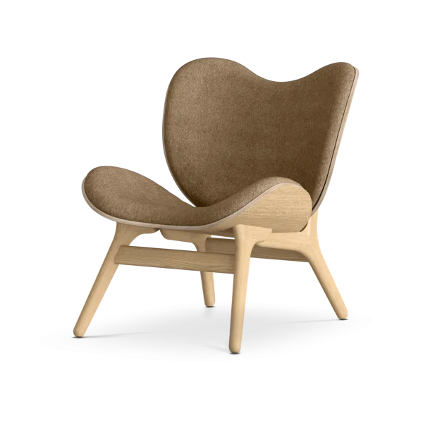 A Conversation Piece naturel houten fauteuil Sugar Brown