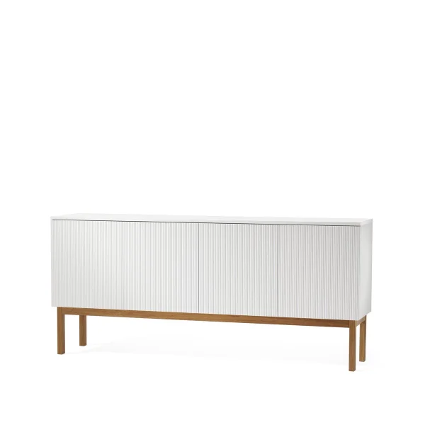 A2 Beam sideboard witte lak, onderstel van geolied eikenhout