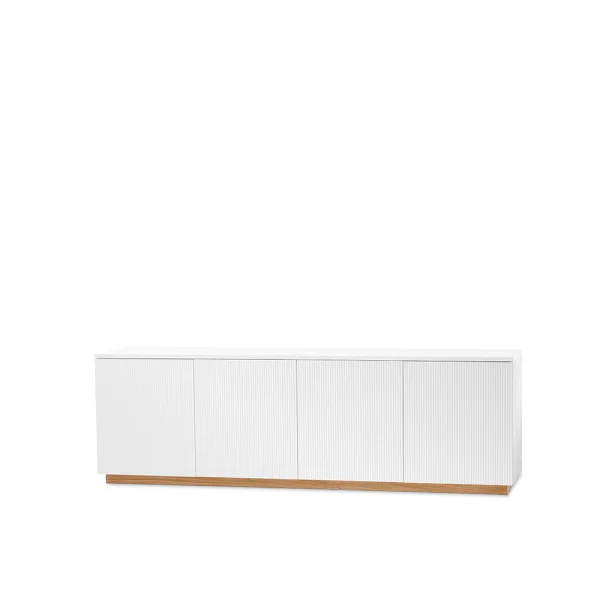 A2 Beam sideboard witte lak, sokkel van geolied eikenhout