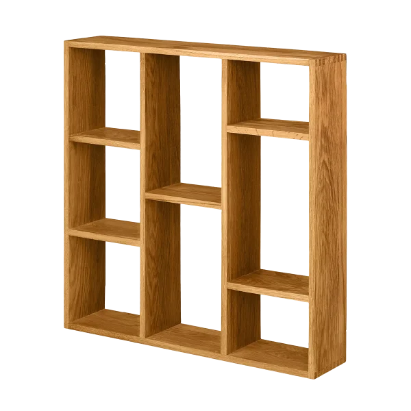 Abigail eikenhouten vierkante wandplank naturel - 70 x 70 xm