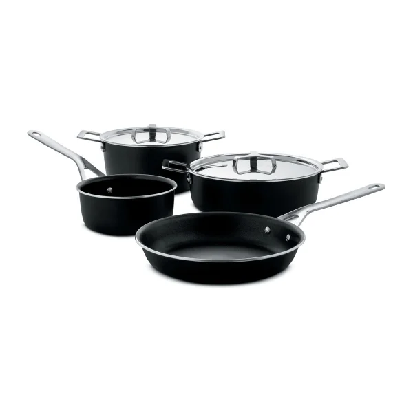 Alessi Pots&Pans pannenset 6-delig Zwart