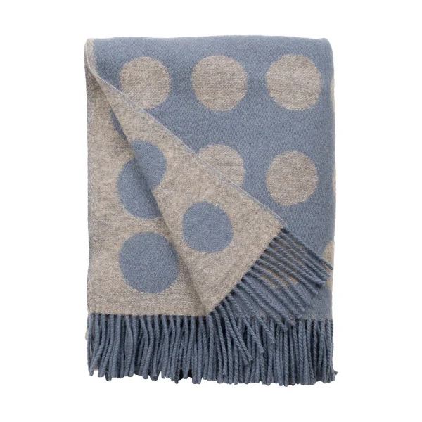 Almedahls Pricktyg plaid 130x170 cm Blauw-beige