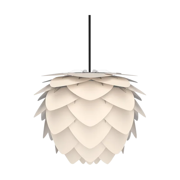 Aluvia Mini hanglamp pearl white - met koordset zwart - Ø 40 cm