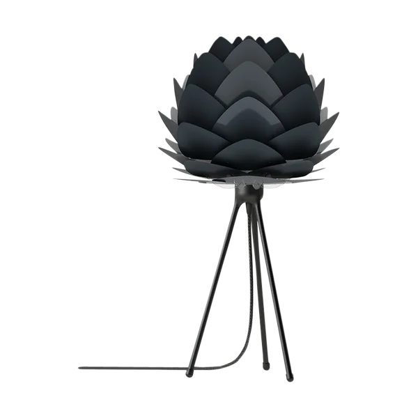 Aluvia Mini tafellamp anthracite grey - met tripod zwart - Ø 40 cm