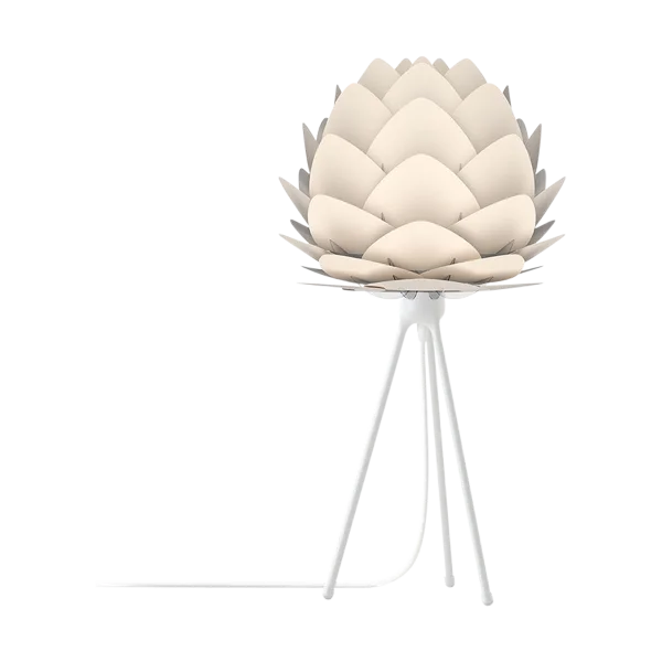 Aluvia Mini tafellamp pearl white - met tripod wit - Ø 40 cm