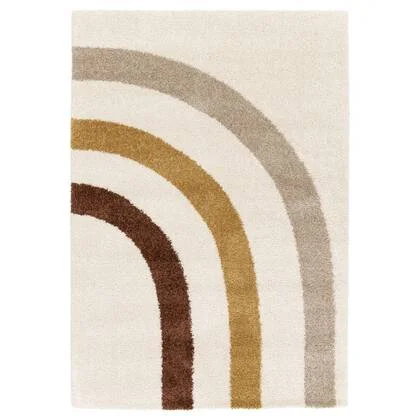 Amiah Hoogpolig vloerkleed - Mirage Rainbow ambergeel - 200x290 cm