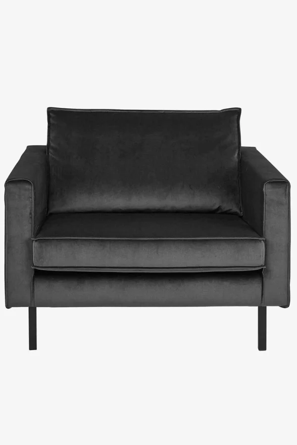 Amsterdam velvet loveseat antraciet