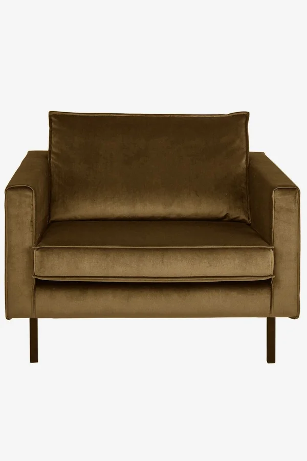 Amsterdam velvet loveseat brons