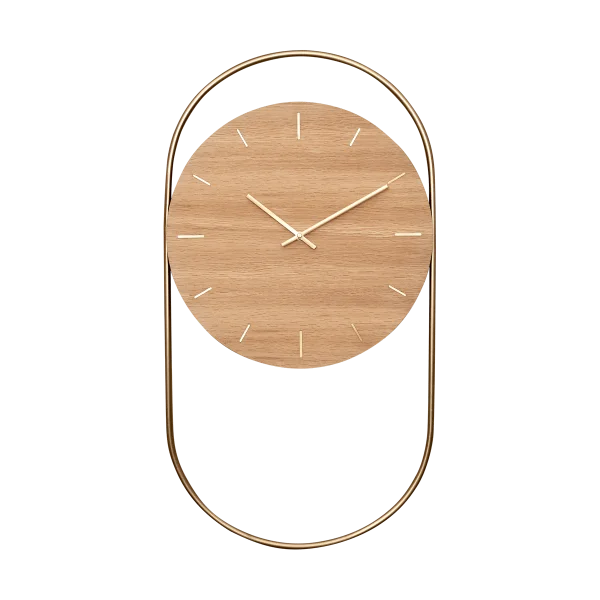 Andersen Furniture A-Wall wandklok 41x76 cm Oak-brass