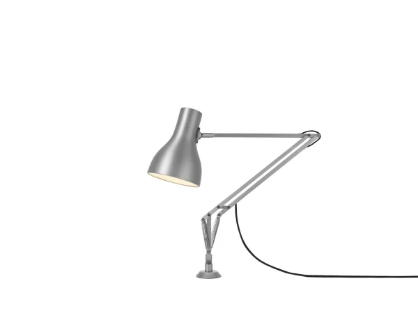 Anglepoise Type 75™ bureaulamp - geborsteld aluminium - met tafelinzetstuk - Led