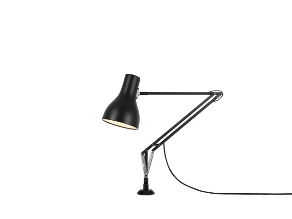 Anglepoise Type 75™ bureaulamp - jet zwart - met tafelinzetstuk - Led