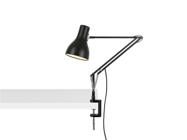 Anglepoise Type 75™ bureaulamp - jet zwart - met tafelklem - Led