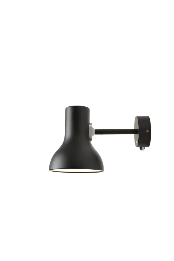 Anglepoise Type 75™ Mini Wandlamp - zonder kabel - jet zwart