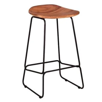 AnLi Style Barstoel hout ergo - Massief acacia - set van 4