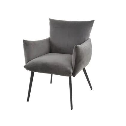 AnLi Style Eetkamerfauteuil Lobby Antraciet Velours