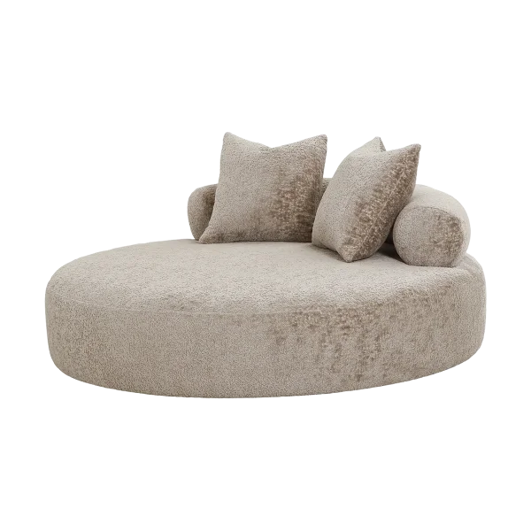 Annabel ronde loveseat fauteuil taupe