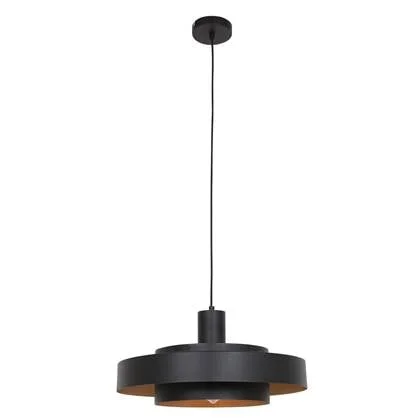 Anne Lighting - hanglamp - Flinter - zwart - metaal - Ø 50cm - E27 -