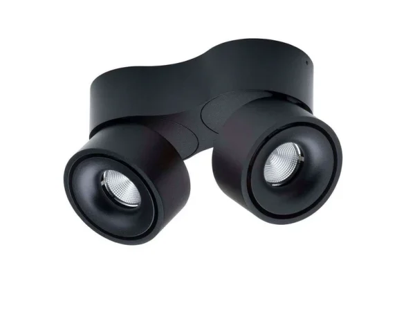 ANTIDARK - Easy Double W2100 LED plafondlamp, 2700K, zwart