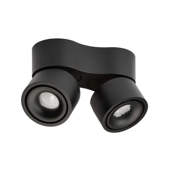 ANTIDARK - Easy Mini Double W275 LED-spot, 2-lamps, zwart