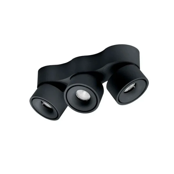 ANTIDARK - Easy Triple W3100 LED plafondlamp zwart, 3-lamps