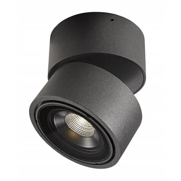 ANTIDARK - Easy W100 LED plafondspot, 1-lamp, zwart, IP54