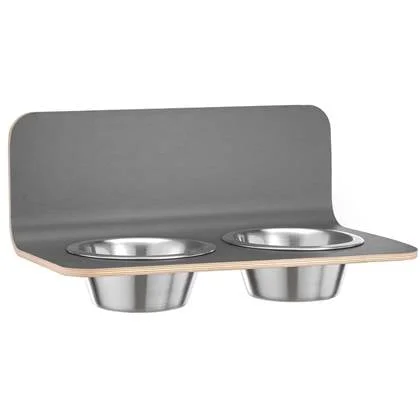 Arco hondenvoerbak wand medium|large grijs