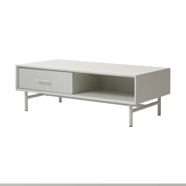 Arlo houten salontafel met lade grijs/beige - 120 x 60 cm