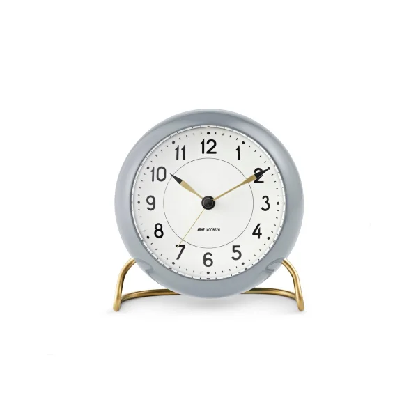 Arne Jacobsen Clocks AJ Station tafelklok 12 cm grijs-wit