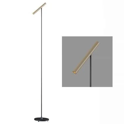 Artdelight Vloerlamp Kansas H 140 cm touch dimmer zwart champagne