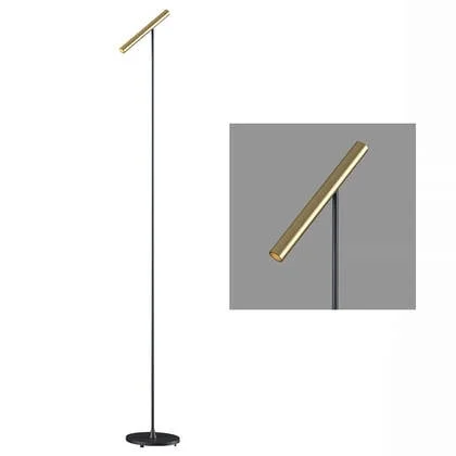 Artdelight Vloerlamp Kansas H 140 cm touch dimmer zwart mat goud