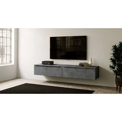 Artego Design Delta Leigrijs 163 cm TV Wandmeubel