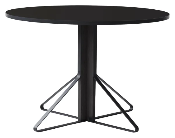 Artek Kaari ronde tafel klein - HPL zwart, hoogglans - Eiken, zwart - groot