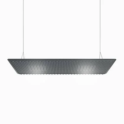 Artemide Eggboard Matrix akoestische hanglamp 160x80 grijs