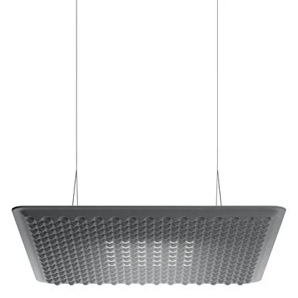 Artemide Eggboard Matrix akoestische hanglamp 80x80 grijs