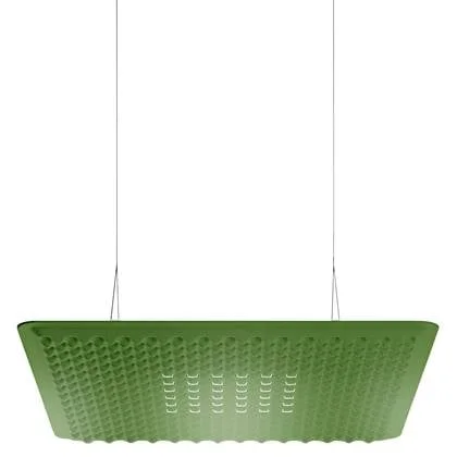 Artemide Eggboard Matrix akoestische hanglamp 80x80 groen