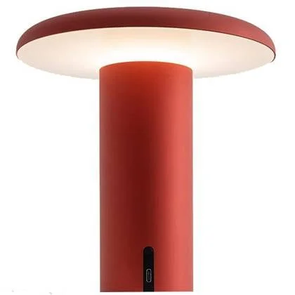 Artemide Takku tafellamp LED oplaadbaar anodized red