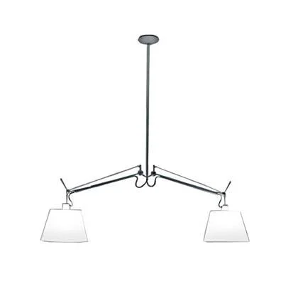 Artemide Tolomeo Basculante 2-arm hanglamp 42cm grijs satijn