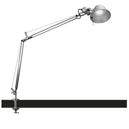 Artemide Tolomeo klemlamp retrofit aluminium