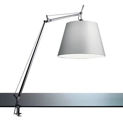 Artemide Tolomeo Mega klemlamp retrofit met schakelaar 42cm grijs