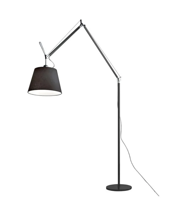 Artemide - Tolomeo Mega Staande Lamp met Dimmer Ø320 Zwart Satijn/Aluminium